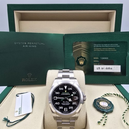 NEW 2026 Rolex Air-King 40mm 126900 Stainless Steel Black Dial