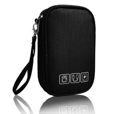 DUMEALAGR Electronic Organizer Bag Cable Travel Cord Compact, Black