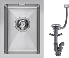 304 Stainless Steel Kitchen Sink 30x40cm Undermount Single Bowl Small Sink UK