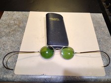 Rare Vintage Bausch  Lomb Green Lens Safety Glasses Steampunk Sunglasses