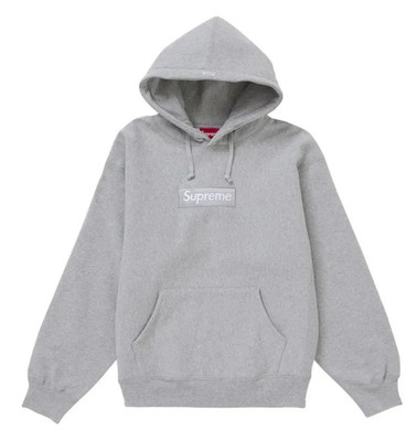 Supreme FW24 Box Logo Hoodie Grau   Größe XL   Neu / OVP / Deadstock
