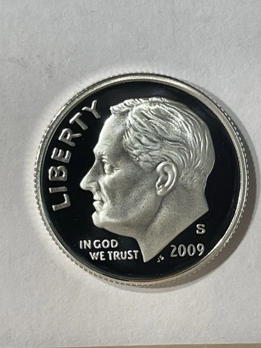 2009  S Silver Roosevelt 10 Cents Coin, stunning Proof, DCAM