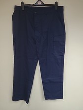 Sku 0015 Arco Navy Cargo Work Trousers With Pockets Size 40" Waist , Leg 31"