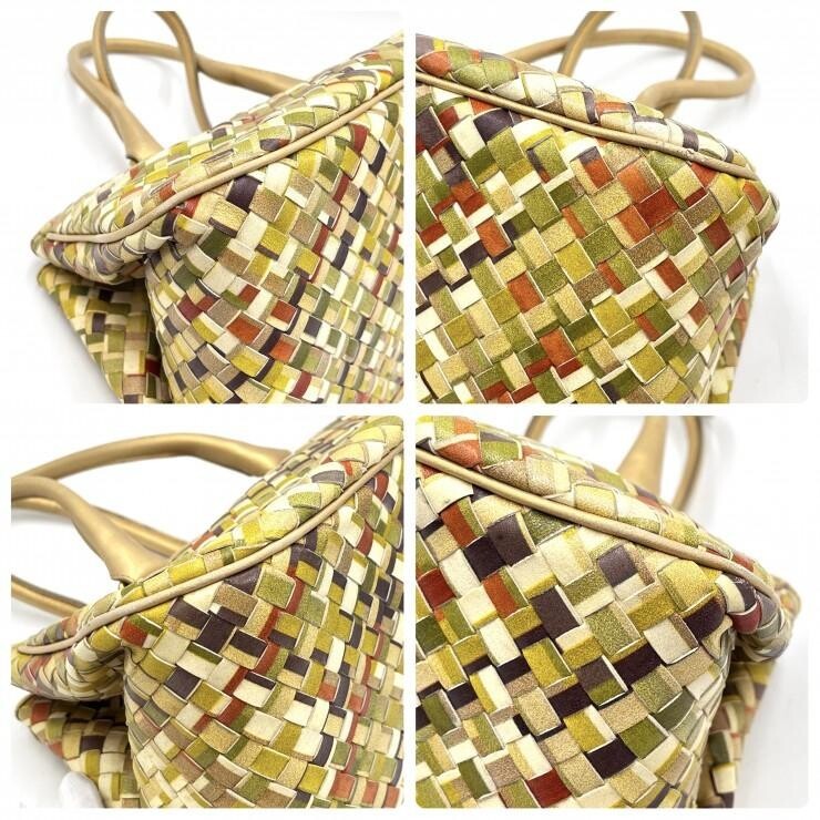 Bottega Veneta Intrecciato Multicolor Leather Tote Bag Womens Dust Bag image 5