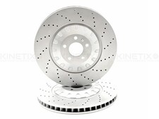 FOR AUDI A8 SQ7 SQ8 Q7 Q8 E-TRON S CROSS DRILLED FRONT BRAKE DISCS PAIR 400mm