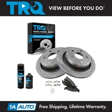 TRQ Rear Semi Metallic Brake Pad & Rotor Kit w/Fluids for Ram Durango Aspen