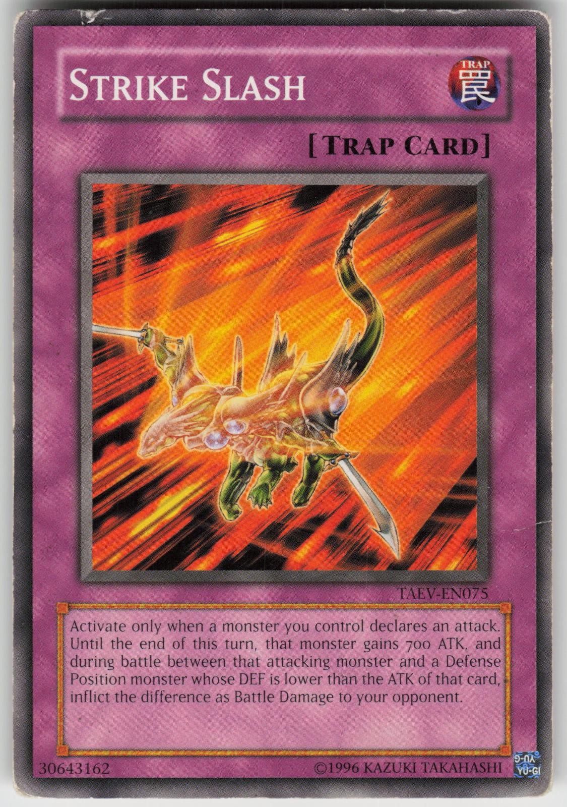 Strike Slash TAEV-EN075 Unlimited Yu-Gi-Oh TCG Damaged