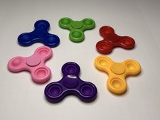 Bubble Push Pop It Fidget Spinner Lot Of 6, Green, Blue, Red,yellow, Pink,Purple