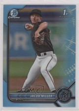 2022 Bowman Draft Chrome Sky Blue Refractor Jacob Miller #BDC-195 0fz3