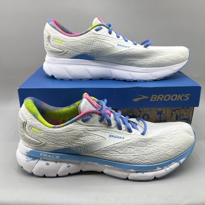Brooks Trace 2 Running Shoes Men Size 10 D Paint Splat Neutral Cushioned Sneaker