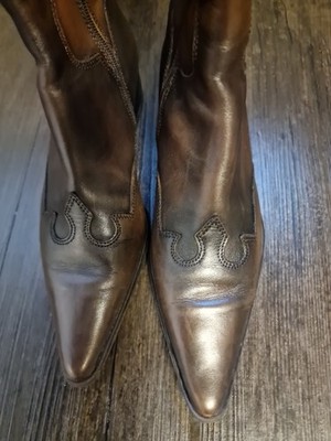  Cognacfarbene Cowboy-Stiefel von Tamaris Gr. 38 (Wortmann KG, Detmold, D)