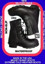 ECWCS EXTREME ARCTIC COLD WEATHER MICKEY BUNNY BLACK BOOTS NO VALVE 6 WIDE 6W