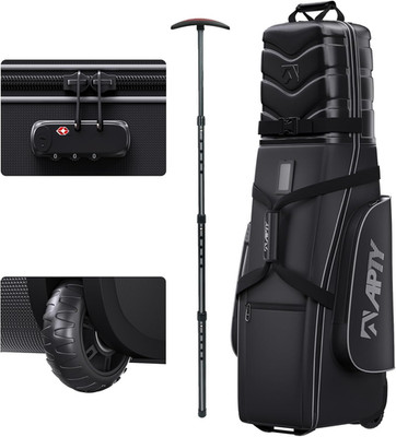 APTY Hard Case Top Golf Club Travel Bag with Wheels, Padded Golf Luggage Case Co