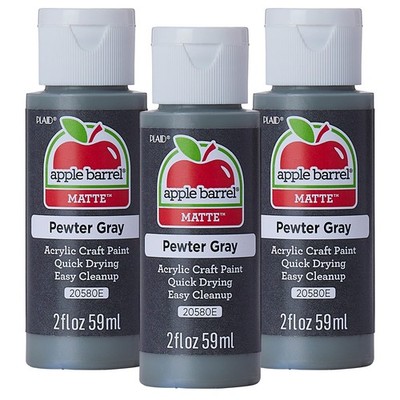Acrylic Paint, Pewter Grey Pack of 3 2 oz, 20580EA Pack of 3