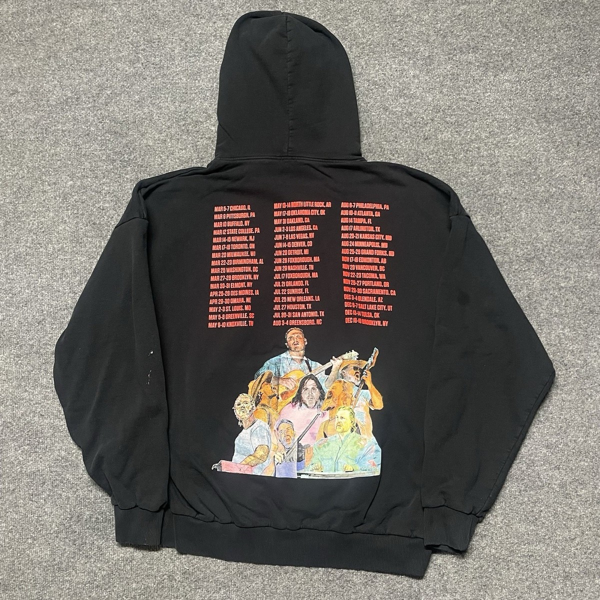 Zach Bryan The Quittin Time Tour Hoodie Official Merch Men's Large