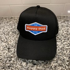 Happy Dad Hard Seltzer Trucker Hat Black Mens Snapback Mesh Back BRAND NEW
