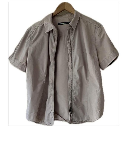 Women DKNY Shirt Beige Cotton 38 / M / 46