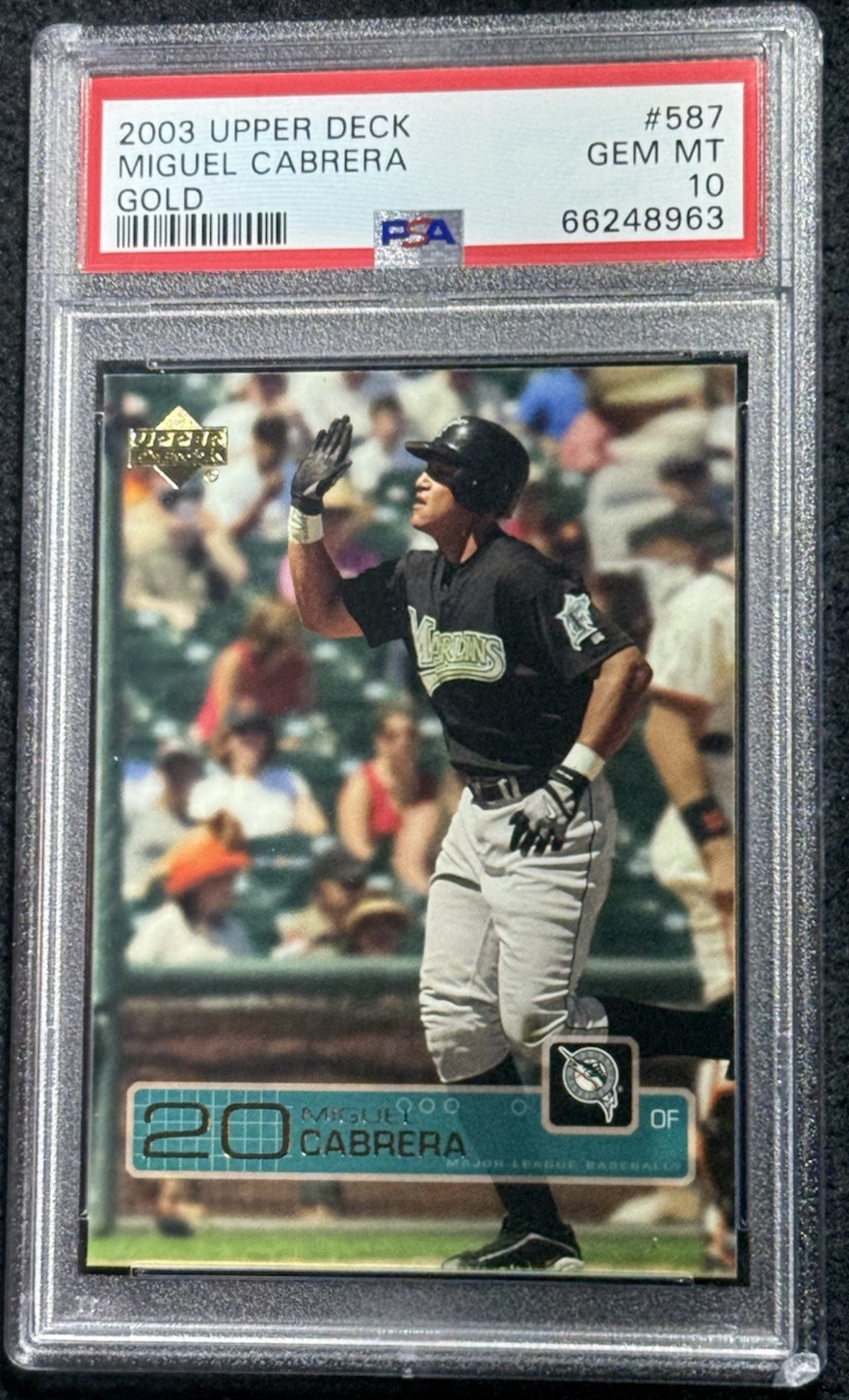 2003 Upper Deck GOLD Miguel Cabrera #5 RC PSA 10 Rare Rookie!