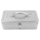 Large Stainless Steel Toolbox Portable Metal Tool Box Organizer With Handle