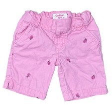 Vintage 90s Y2K 00s Oshkosh Pink Ladybug Shorts Sz 5