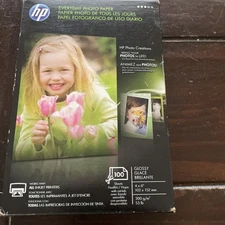 HP Genuine Everyday Photo Paper 100 Sheets 4x6 Glossy Sealed Creations NEW