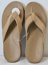 Men's Tan Comfort Flip-Flop Thong Sandals - L 11-12 