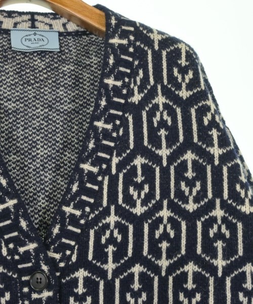 PRADA Cardigans NavyxWhite(Patterned) 38(Approx. … - image 5
