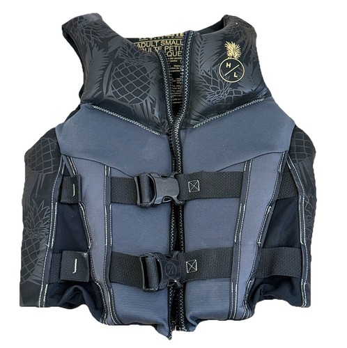 Hyperlite Wake Co Adult Small Life Vest Jacket Wakeboarding Tropical Pineapple