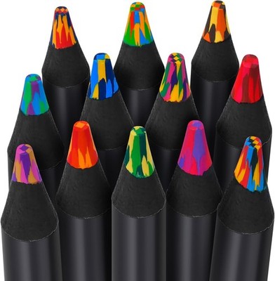 Easter Basket Stuffers, Colorful Rainbow Pencils for Kids and Teens