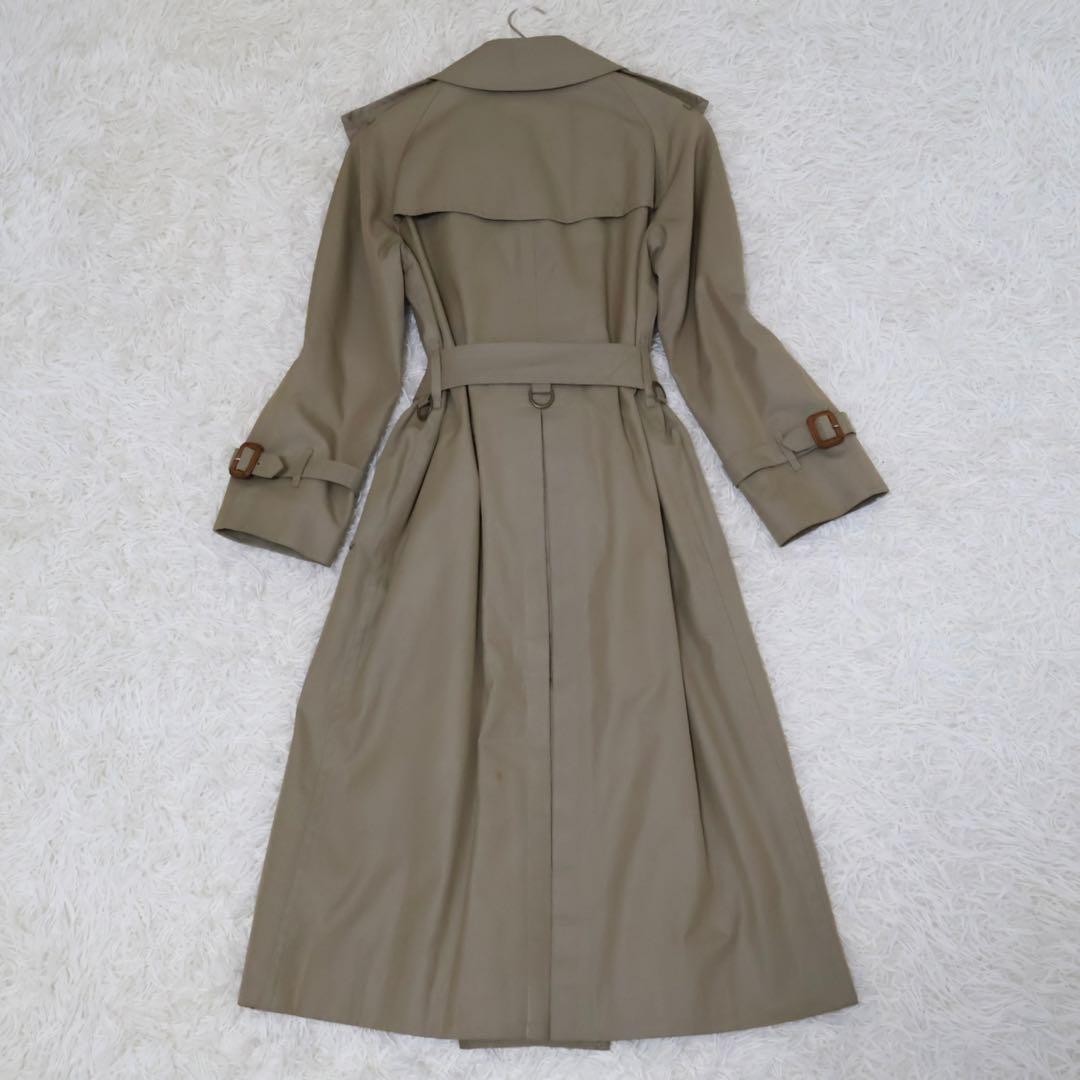 BURBERRY Trench Coat Nova Check Beige Cotton XS Classic Long