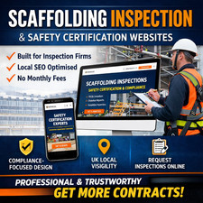 SCAFFOLDING INSPECTION WEBSITE UK | SAFETY CERTIFICATION | SEO | NO MONTHLY FEES