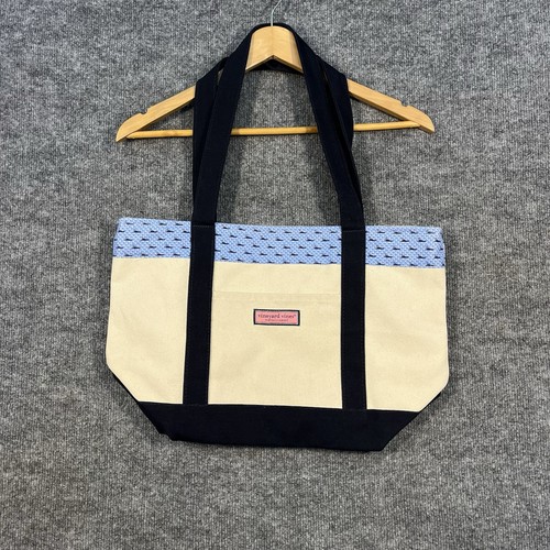 Vineyard Vines Classic Tote Bag Light Blue Sportfisher & Whale NEW NWT