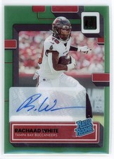 2022 Panini Clearly Donruss Rachadd White Green RC Auto /25 #93 Buccaneers 186