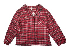Charter Club Womens XXL Merry Red Wide Plaid Cotton Flannel Pajama Set NWT 5A