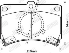 Bremsbelagsatz Scheibenbremse JURID 572144J für MAZDA 323 Schachtel 3 Hatchback