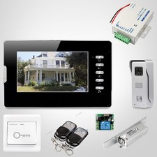 7" Video Door Phone Intercom System Electric Lock Supported for Home Security