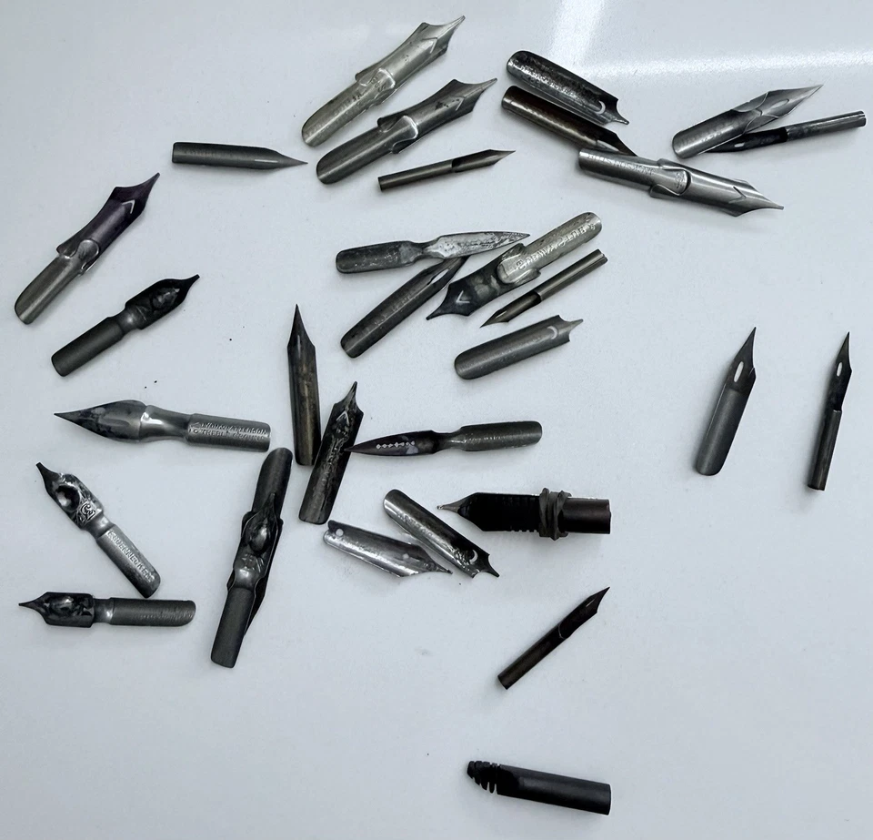 Juego de 30 plumillas vintage Spencerian, R. Esterbrook, etc. Foto 2 de 2