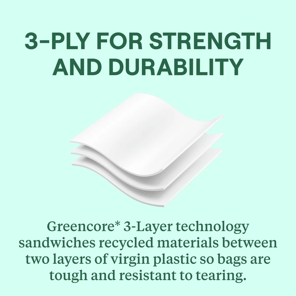 6 Packs of 30 count Seventh Generation Extra Strong Tall Kitchen Trash Bags 13 - Image 4 of 4