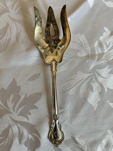 Chantilly By Gorham - Sterling Silver Pierced Serving Fork (3 Tine) - 79g