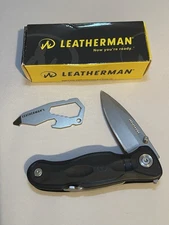 LM57 Leatherman E300 Locking Line Knife Black + Stainless Leatherman Tool 6