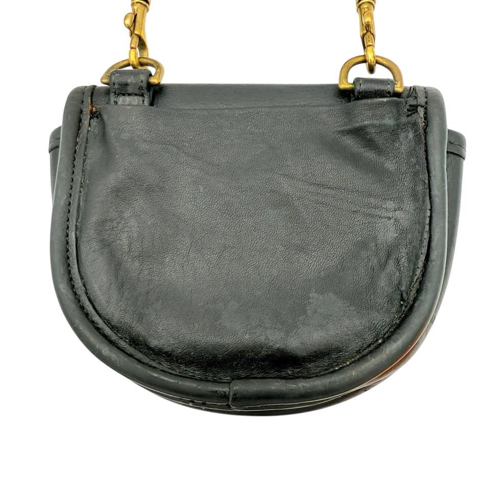 Vintage Coach #9826 Black Leather Mini Belt or Crossbody Bag Authentic - Image 3 of 4