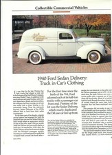 1940 FORD SEDAN DELIVERY 4 pg Article