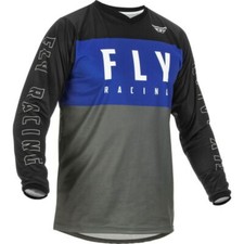 Image of Fly Racing F-16 MX Jersey Off-Road Motocross Blue Grey Black