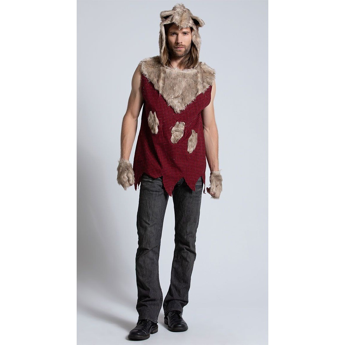 man dressed as little red riding hood Gender-Swapped Red Riding Hood Couple's Costume