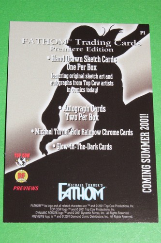Michael Turner's Fathom 2001 Dynamic Forces Promoción Juego de 7 tarjetas #P1 P2 W1 W2 H1 H2 - Imagen 9 de 14
