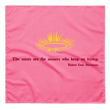"Saints Sinners" Robert Louis Stevenson Quote Bandana Redemption Salvation