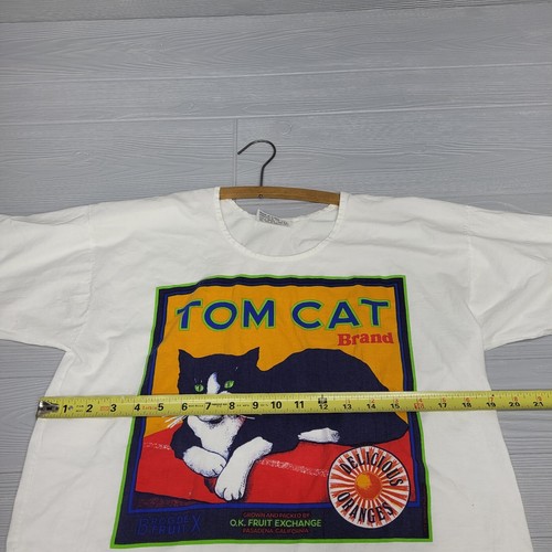 Vintage Wildwood Productions Tom Cat Brand Oranges Tshirt Size Large Made In USA - Picture 11 of 12