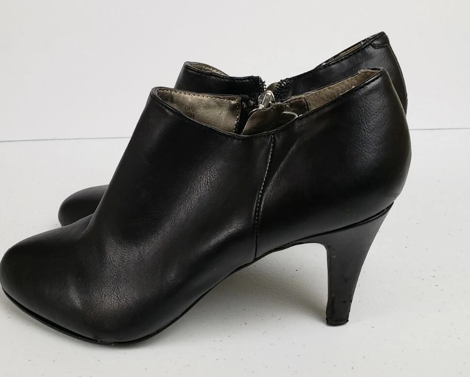 Botines Style Co Tacón 3 pulgadas Cuero Negro Mujer Talla 9M Foto 2 de 4