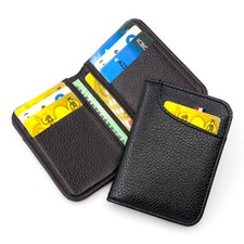 Men's Slim Wallet Bifold Leather Small Credit Card Slots Holder Front Pocket US