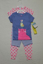 NEW GIRLS CARTER'S 4-PIECE SHIRT, SHORTS, PANTS PAJAMA SET NWT VARIOUS STYLES